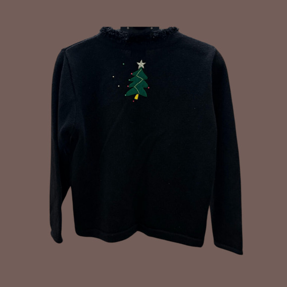 Berek Holiday Cardigan | Embroidered Beaded | Size M | Vintage - Picture 2 of 6